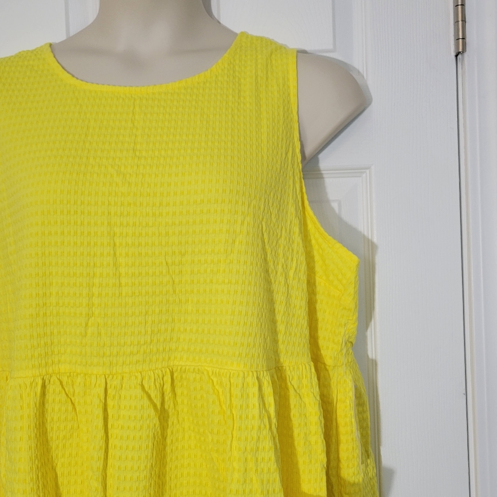 ModCloth Bright Yellow Sleeveless Textured Pocket Dress - Picture 5 of 8